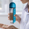 Bouteille d'Eau Portable 2 en 1 avec Pilulier Organisateur de Médicaments