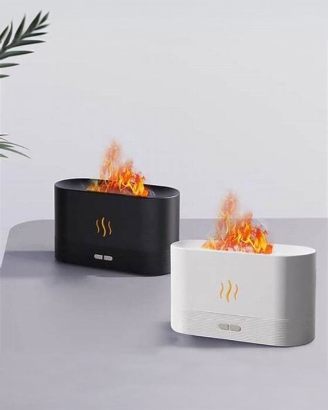 Diffuseur d'Huiles Essentielles USB avec Lumière LED et Effet de Flamme