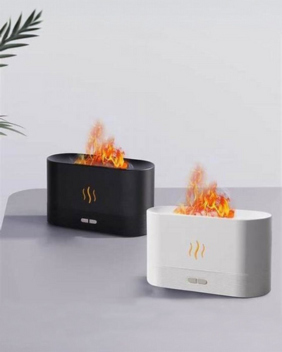 Diffuseur d'Huiles Essentielles USB avec Lumière LED et Effet de Flamme