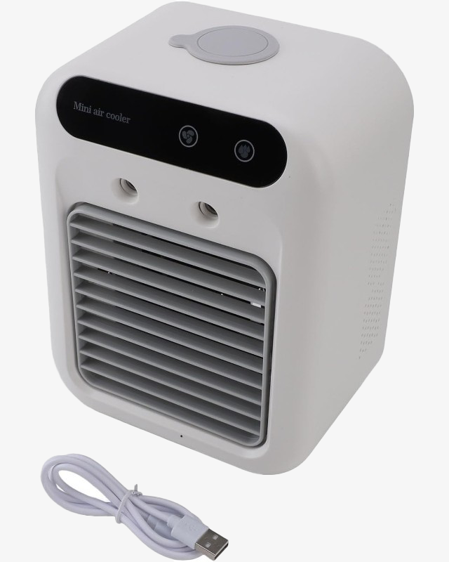 Refroidisseur d'Air Portable Climatiseur Multifonction avec Veilleuse LED pour Maison et Bureau