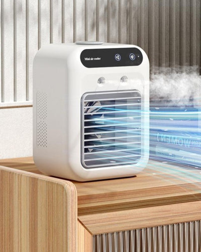Refroidisseur d'Air Portable Climatiseur Multifonction avec Veilleuse LED pour Maison et Bureau