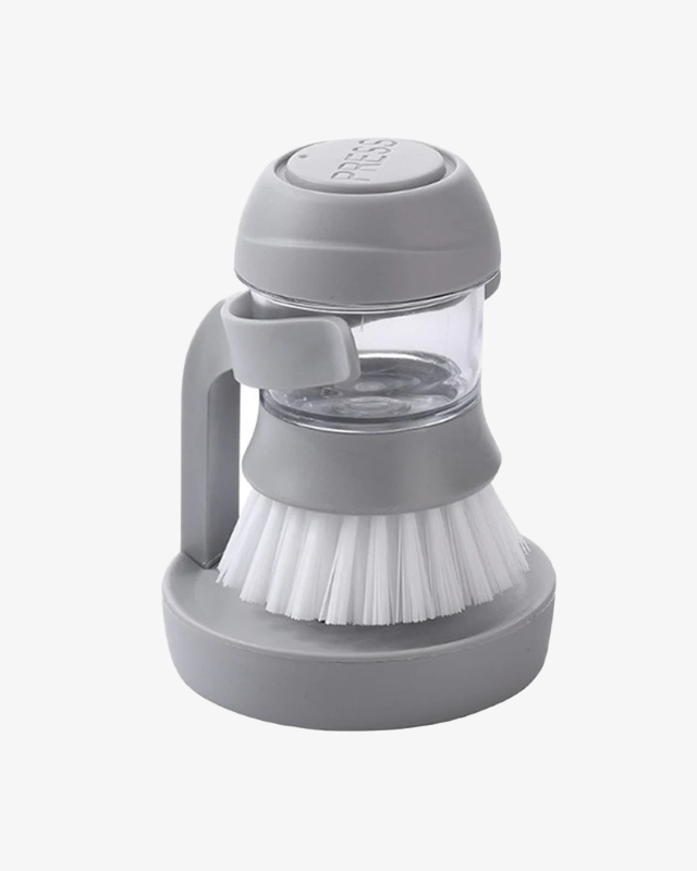 Brosse Multifonction pour Vaisselle et Casseroles avec Ajout Automatique de Liquide